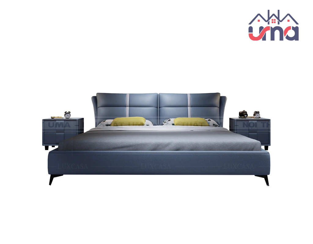 Giường Bọc Da Khung Gỗ Sang Trọng GNBD016 - UMA