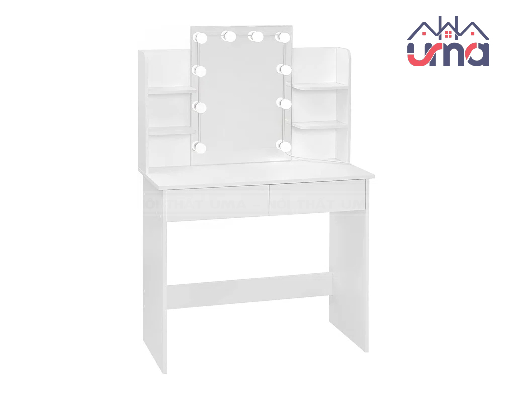 Bàn Trang Điểm Gỗ Có Đèn Tiện Nghi BTD003 - Nội Thất UMA